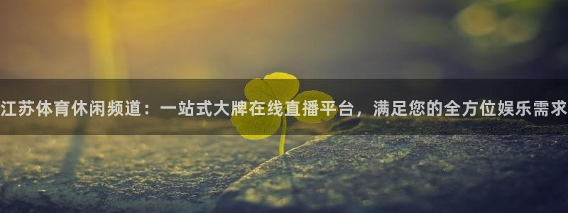江苏体育休闲频道：一站式大牌在线直播平台，满足您的全方位娱乐需求